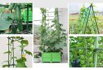 10PC 60inch Dark Green Solid Plastic Rods - DIY Craft Material, Support Sticks, Garden Tying Poles, Plant Binding Stakes