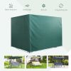 3-Seater Patio Swing Cover, Outdoor Garden Furniture Protection Hammock Cover Waterproof 85" X 61" X 59", Dark Green - Dark Green