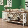 Long Sofa Table Behind Couch, Entry Console Table - Walnut/White