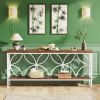 Long Sofa Table Behind Couch, Entry Console Table - Walnut/White