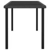 Patio Dining Table Black 70.9"x27.6"x28.7" Poly Rattan