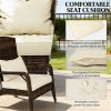 Terrace chair, backrest chair, garden chair, cream white