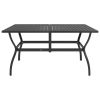 Patio Table Anthracite 55.1"x31.5"x28.3" Steel