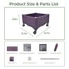 Plastic Rolling Raised Garden Bed, Planter Boxes with Wheels Mobile Planters for Outdoor Indoor Plants Elevated Garden Boxes Plant pots for Flowers