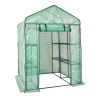 VEVOR Walk-in Green House, 4.6 x 4.6 x 6.6 ft , Greenhouse with Shelves, High Strength PE Cover with Zipper Door and Steel Frame, Assembly in Minutes