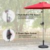 7.5FT Patio Umbrella, Outdoor Table Umbrella with Push Button Tilt and Crank