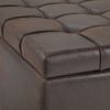 Harrison - Coffee Table Storage Ottoman - Distressed Brown