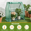 Mini Greenhouse with PE Cover, Indoor Outdoor Plant Gardening Green House for Garden Backyard, 36*18*33in, Green