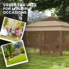 Outsunny 11' x 11' Pop Up Canopy, Outdoor Patio Gazebo Shelter with Removable Zipper Netting