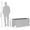 Garden Storage Box with Wheels Brown 74.8 Gal Poly Rattan