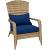 Terrace chair, backrest chair, garden chair, dark blue