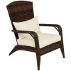 Terrace chair, backrest chair, garden chair, cream white