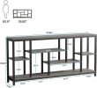 Console Table Wood Sofa Table Entryway Accent Table - Grey