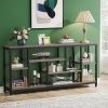 Console Table Wood Sofa Table Entryway Accent Table - Grey