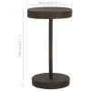 Patio Table Brown 23.8"x41.7" Poly Rattan