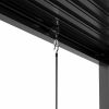 8640 Louver Pergola 10x13FT Aluminum Frame & Steel Louvers with 2 Louvered Aluminium Sides