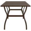 Patio Table Brown 55.1"x31.5"x28.3" Steel