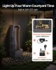 Outdoor Water Fountain 1-Tier Rock Base Style 38.58 in Height Fountains