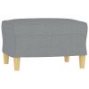 Footstool Light Gray 23.6"x19.7"x16.1" Fabric