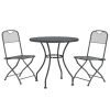 Garden Dining Set Anthracite Expanded metal mesh with e-coating