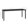 Patio Dining Table Black 70.9"x27.6"x28.7" Poly Rattan