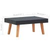 Patio Coffee Table Poly Rattan Black
