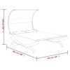 Patio Lounge Bed with Canopy 65"x79.9"x49.6" Solid Bent Wood Anthracite