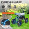 VEVOR Garden Cart Rolling Workseat with Wheels, Gardening Stool for Planting, 360 Degree Swivel Seat