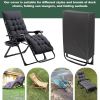 Zero Gravity Folding Chair Covers 2PCS, Dustproof Waterproof 420D Oxford Cloth Lawn Patio Furniture Covers - black