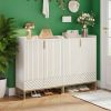 Shoe Cabinet - White and Gold