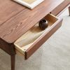 Elevating Center Table Low Table 100% Solid Oak Wood Top Plate Desk Coffee Table Study Desk With Storage Shelf