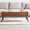 Elevating Center Table Low Table 100% Solid Oak Wood Top Plate Desk Coffee Table Study Desk With Storage Shelf
