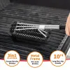 Grill Brush - 18'' Safe Wire BBQ Brush for Outdoor Grill, 3 in 1 Efficient Stainless Steel Grilling Cleaner, BBQ Accessories for All Grates