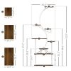 Plant Stand Indoor, 8 Tier 62" S-Shaped Plant Shelf, Corner Plant Rack for Multiple Plants, Carbonised Finish