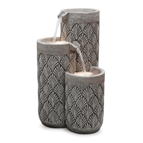 Stone Cascading Bowl Fountain (size: 25.5"H)