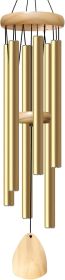 Large Aluminium Wind Chimes 37 Inches to Create a Zen Atmosphere Suitable for Outdoor, Garden (Color: Light Golden)