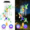 1Pc/2Pcs Options -- Solar Hummingbird Wind Chime with Aluminum Tubes 7 Color Changing Wind Chime for Outside IPX4 Waterproof Outdoor Garden Yard Decor