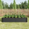 Raised Garden Bed Outdoor, 6Ã—3Ã—1ft , Metal Raised Rectangle Planter Beds for Plants, Vegetables, and Flowers - Black