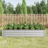 Raised Garden Bed Outdoor, 6Ã—3Ã—1ft , Metal Raised Rectangle Planter Beds for Plants, Vegetables, and Flowers - Silver