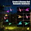 1Pc / 2Pcs Options -- Solar Dragonfly Wind Chimes 7 Color Changing Wind Chimes for Outside IPX4 Waterproof Outdoor Garden Yard Decor Spring Summer