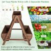 Vertical Raised Garden bed with 3 Wooden Planter Boxes