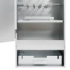 BBQ Oven Smoker with Wood Chips 17.5"x11.4"x43.3" Galvanized Steel