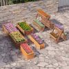 Vertical Raised Garden bed with 3 Wooden Planter Boxes