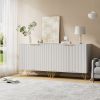 Sideboard Storage Cabinet with Adjustable Shelves, Buffet Cabinet, Elegant Fashionable Storage Cabinet with Golden Handle and Metal Legs