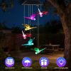 1Pc / 2Pcs Options -- Solar Dragonfly Wind Chimes 7 Color Changing Wind Chimes for Outside IPX4 Waterproof Outdoor Garden Yard Decor Spring Summer