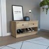 Uranus Storage Bench, Two Drawers, Two Open Shelves