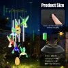 1Pc/2Pcs Options -- Solar Hummingbird Wind Chime with Aluminum Tubes 7 Color Changing Wind Chime for Outside IPX4 Waterproof Outdoor Garden Yard Decor
