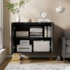 Sideboard Storage Cabinet with Adjustable Shelves, Buffet Cabinet, Elegant Fashionable Storage Cabinet with Golden Handle and Metal Legs