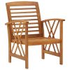 Patio Chairs 2 pcs Solid Acacia Wood