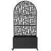 Metal Garden Bed with Trellis, 70 Inch Height Metal Planter Box with Trellis, Garden Box for Climbing Plants Vegetable